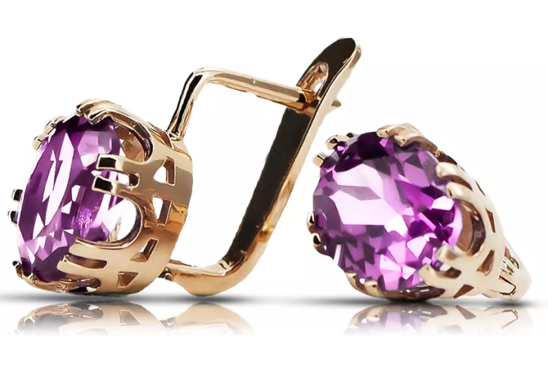 Βίντεο στυλ Κορδόνια Amethyst Original vintage 14k από ροζ χρυσό vec016r