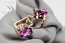 Amethyst Original Vintage 14K Rose Gold Earrings Vintage Jewlery vec016r