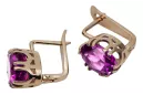Amethyst Original Vintage 14K Rose Gold Earrings Vintage Jewlery vec016r