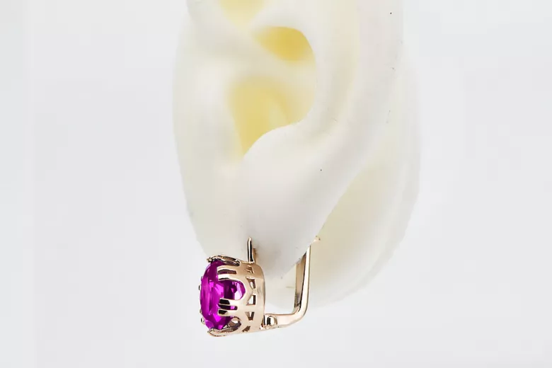 Βίντεο στυλ Κορδόνια Amethyst Original vintage 14k από ροζ χρυσό vec016r