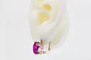 Amethyst Original Vintage 14K Rose Gold Earrings Vintage Jewlery vec016r