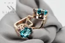Aquamarine Original Vintage 14K Rose Gold Earrings Vintage Jewlery vec016r