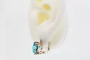 Aquamarine Original Vintage 14K Rose Gold Earrings Vintage Jewlery vec016r