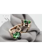 Originales Vintage-Roségold aus 14 Karat Smaragd Ohrringe Vintage vec016r