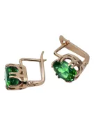Originales Vintage-Roségold aus 14 Karat Smaragd Ohrringe Vintage vec016r