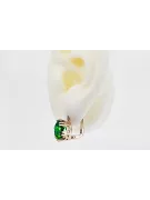 Emerald Original Vintage 14K Rose Gold Earrings Vintage style vec016r