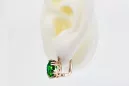 Originales Vintage-Roségold aus 14 Karat Smaragd Ohrringe Vintage vec016r