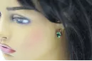 Pendientes Estilo vintage Esmeralda Oro rosa antiguo original de 14k vec016r