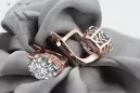 Vintage Jewlery Earrings Zircon Original Vintage 14K Rose Gold vec016r