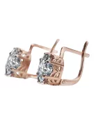 Vintage Jewlery Earrings Zircon Original Vintage 14K Rose Gold vec016r