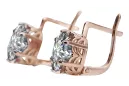 Vintage Jewlery Earrings Zircon Original Vintage 14K Rose Gold vec016r
