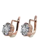 Vintage Jewlery Earrings Zircon Original Vintage 14K Rose Gold vec016r
