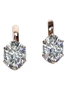 Vintage Jewlery Earrings Zircon Original Vintage 14K Rose Gold vec016r