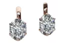 Vintage Jewlery Earrings Zircon Original Vintage 14K Rose Gold vec016r