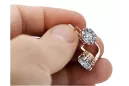 Vintage Jewlery Earrings Zircon Original Vintage 14K Rose Gold vec016r