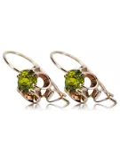 Ohrringe Vintage Stil Gelber Peridot Originales Vintage-Roségold aus 14 Karat vec035r
