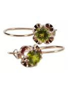Ohrringe Vintage Stil Gelber Peridot Originales Vintage-Roségold aus 14 Karat vec035r