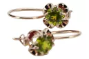 Ohrringe Vintage Stil Gelber Peridot Originales Vintage-Roségold aus 14 Karat vec035r