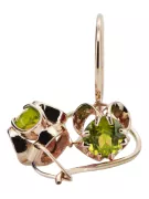 Ohrringe Vintage Stil Gelber Peridot Originales Vintage-Roségold aus 14 Karat vec035r