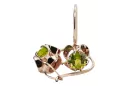Ohrringe Vintage Stil Gelber Peridot Originales Vintage-Roségold aus 14 Karat vec035r
