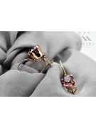 Cercei Rubin Original vintage din aur roz de 14k Vintage bijuterii vec056r