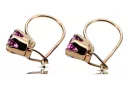 Cercei Ametist Original vintage din aur roz de 14k Vintage bijuterii vec056r