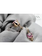 Cercei Ametist Original vintage din aur roz de 14k Vintage bijuterii vec056r