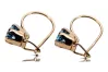 Vintage style Earrings Aquamarine Original Vintage 14K Rose Gold vec056r