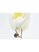 Vintage Stil Ohrringe Aquamarin Originales Vintage-Roségold aus 14 Karat vec056r