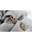 Vintage style Earrings Yellow Peridot Original Vintage 14K Rose Gold vec056r