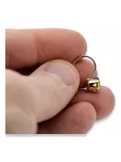 Винтидж крафт Обеци Жълт перидот Оригинално ретро 14k розово злато vec056r