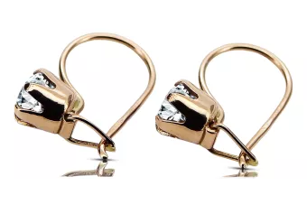 Original Vintage 14K Rose Gold Zircon Earrings Vintage vec056r