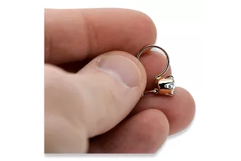 Original vintage din aur roz de 14k Zircon Cercei Stil Vintage vec056r