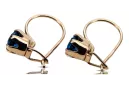 Sapphire Original Vintage 14K Rose Gold Earrings Vintage craft vec056r