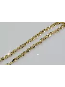 Italian yellow 14k 585 gold Rope Singapore chain cc074y