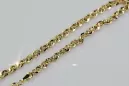 Italian yellow 14k 585 gold Rope Singapore chain cc074y