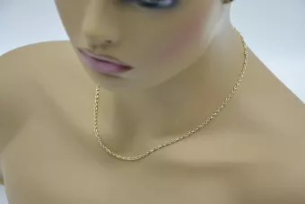 Італійська жовта 14k 585 золотих поїздок Сінгапур ланцюг cc074y