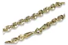Italian yellow 14k 585 gold Rope Singapore chain cc074y