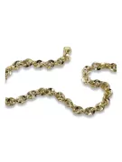 Italian yellow 14k 585 gold Rope Singapore chain cc074y
