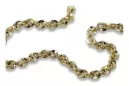 Italian yellow 14k 585 gold Rope Singapore chain cc074y