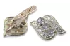 Vintage rose pink 14k 585 gold earrings vec068 alexandrite ruby emerald sapphire ...
