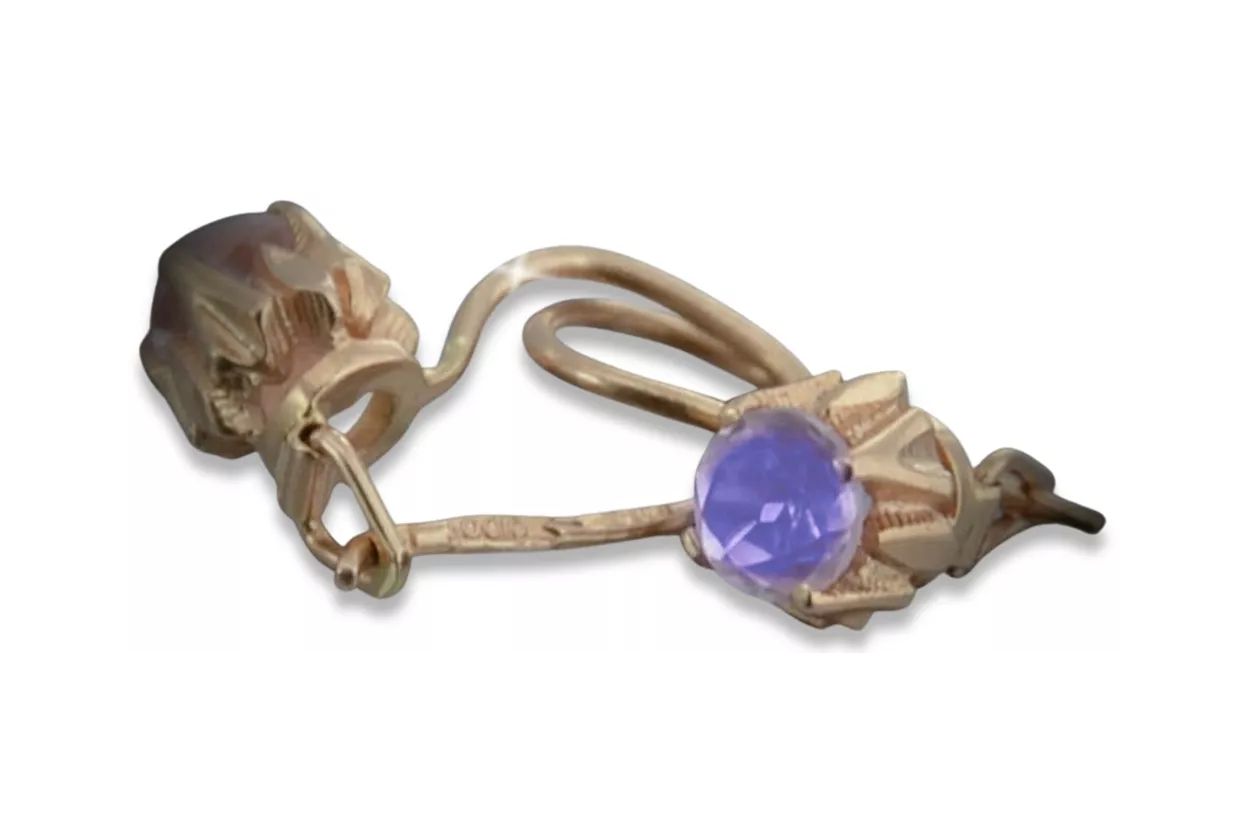 Russische Sowjetische Rose Pink 14k 585 Gold Ohrringe vec084 Alexandrit Rubin Smaragd Saphir ... Russische Sowjetische Rose Pink 14k 585 Gold Ohrringe vec084 Alexandrit Rubin Smaragd Saphir ...