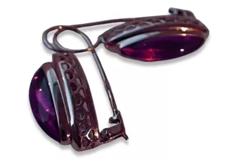 Russische Sowjetische Rose Pink 14k 585 Gold Ohrringe vec095 Alexandrit Rubin Smaragd Saphir ...