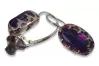 Vintage rose pink 14k 585 gold earrings vec101 alexandrite ruby emerald sapphire ...