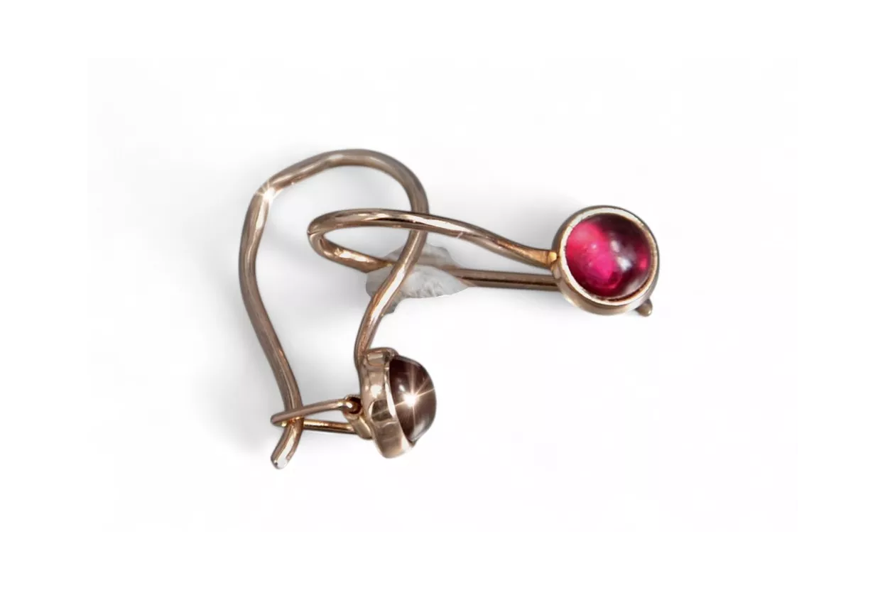Vintage rose pink 14k 585 gold earrings vec103 alexandrite ruby emerald sapphire ... Vintage rose pink 14k 585 gold earrings vec103 alexandrite ruby emerald sapphire ...