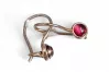 Vintage rose pink 14k 585 gold earrings vec103 alexandrite ruby emerald sapphire ...