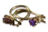 Vintage rose pink 14k 585 gold earrings vec130 alexandrite ruby emerald sapphire ...