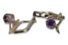 Vintage rose pink 14k 585 gold earrings vec136 alexandrite ruby emerald sapphire ...
