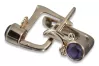Vintage rose pink 14k 585 gold earrings vec137 alexandrite ruby emerald sapphire ...