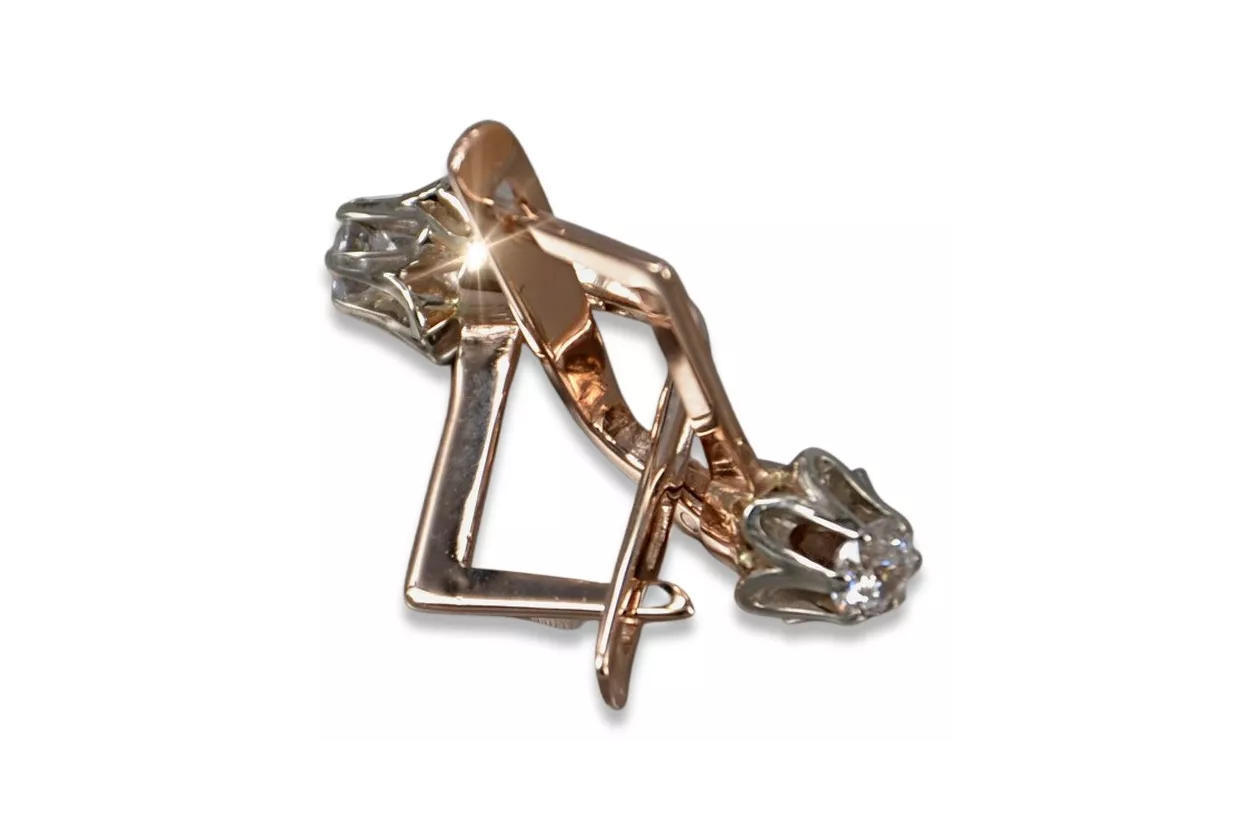 Russische Sowjetische Rose Pink 14k 585 Gold Ohrringe vec154 Alexandrit Rubin Smaragd Saphir ... Russische Sowjetische Rose Pink 14k 585 Gold Ohrringe vec154 Alexandrit Rubin Smaragd Saphir ...